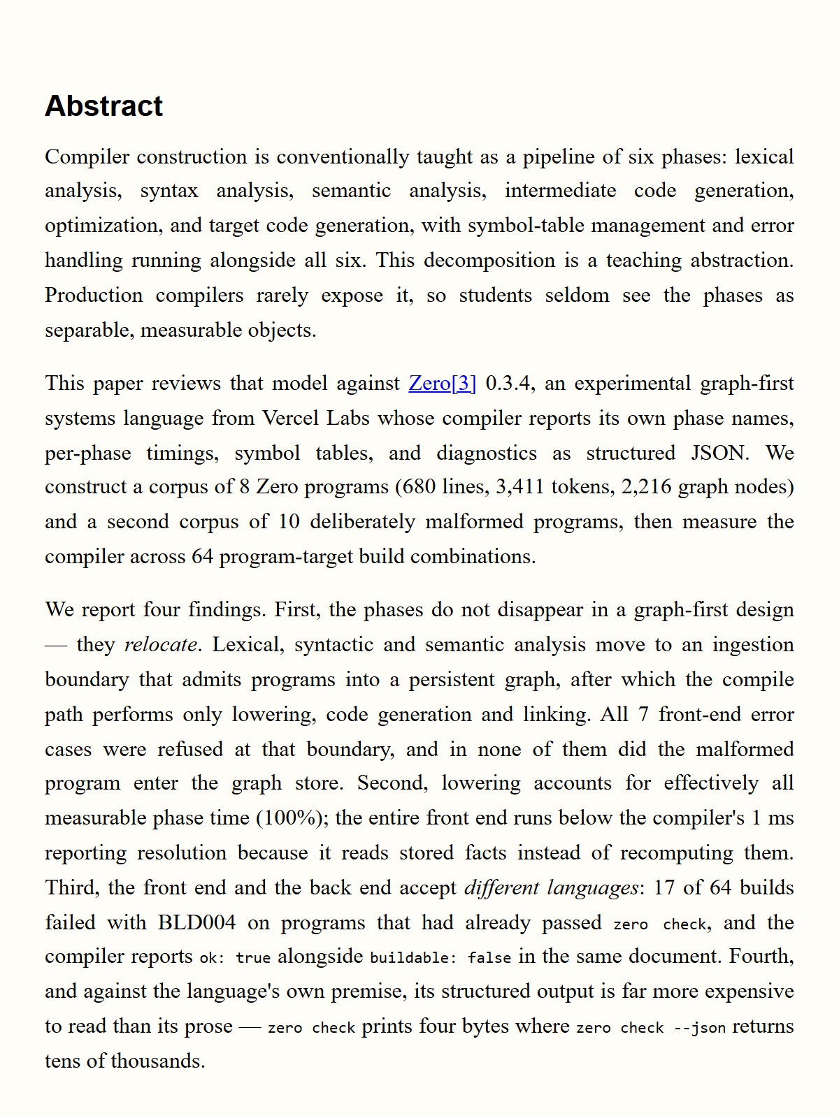 The abstract, reflowed for an e-reader